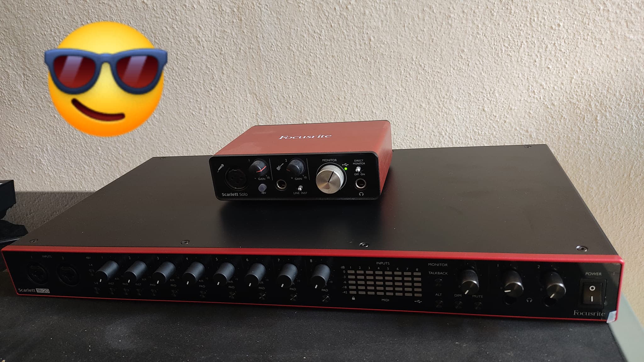 Focusrite Scarlett interface in Nightsyrc Studios