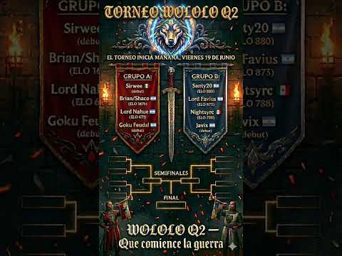 🏰⚔️ WOLOLO Q2 TOURNAMENT — GRUPOS CONFIRMADOS ⚔️🏰