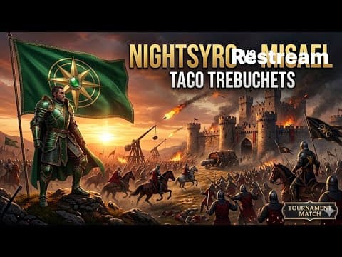 Nightsyrc vs MisaelGonzalez 🔥 Tournament Battle | Taco Trebuchets AoE2 ⚔️