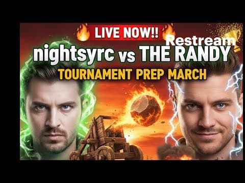 LIVE NOW: nightsyrc vs THE RANDY 1v1 RANKED WARM-UP!! 🔥🏆💥 Taco Trebuchets Tournament Prep